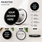 Custom Pin Bros Buttons Round Size 58mm Metal Back Cover Custom Pin Bros Buttons Round Size 58mm Metal Back Cover